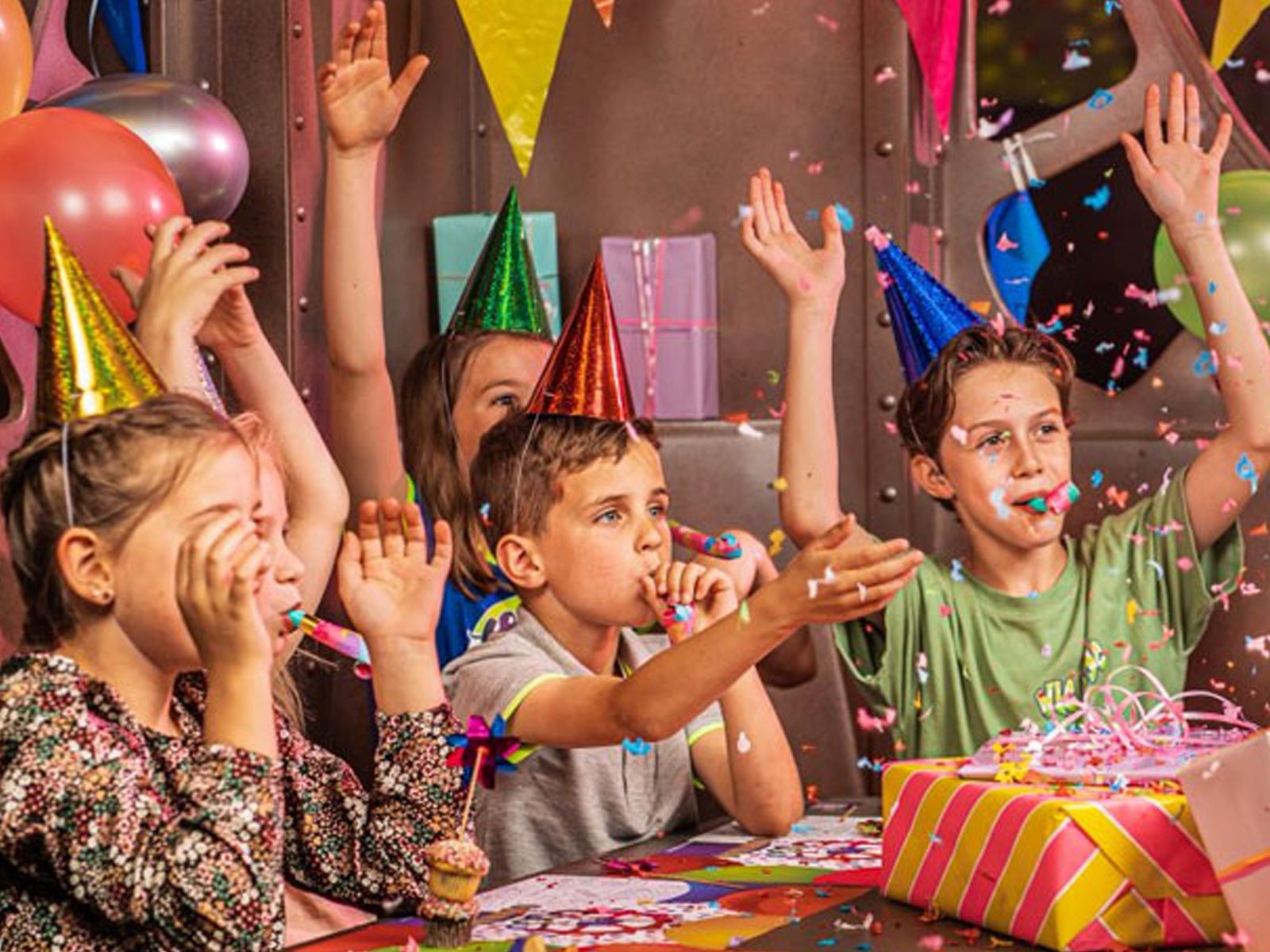 Kinderfeestje in de pretfabriek